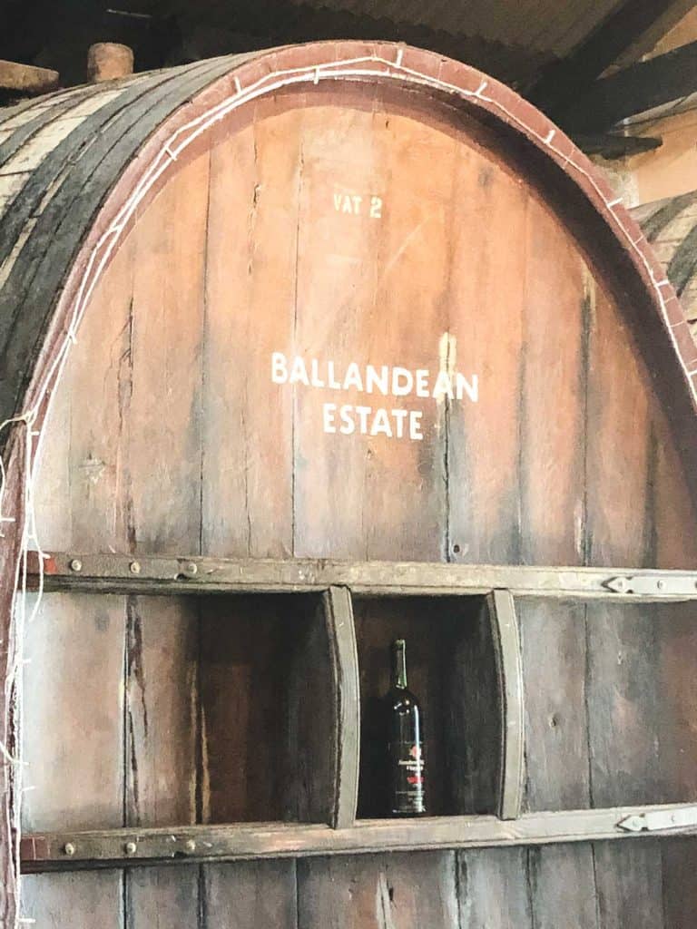 Ballandean Estate wine barrel