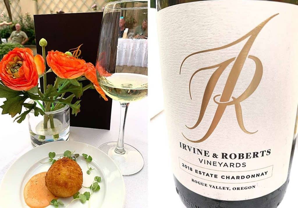 saffron risotto ball paired with Chardonnay