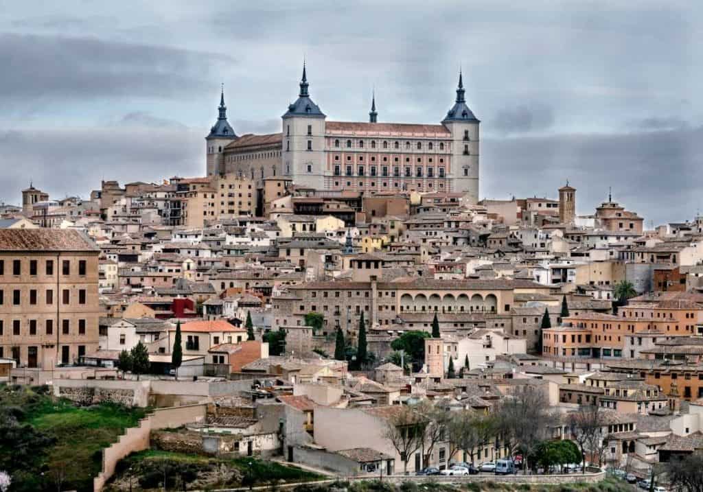 Historic city landscape in Castilla la Mancha Spain