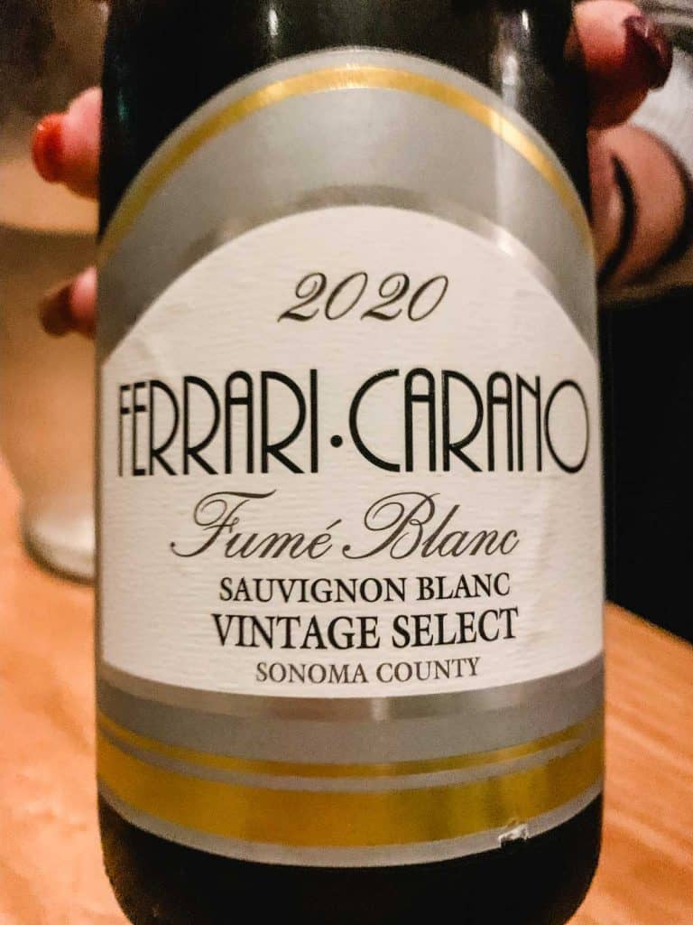 2020 Ferrari Carano Fume Blanc wine label