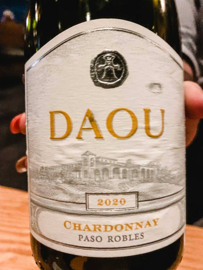 Daou 2020 Chardonnay label