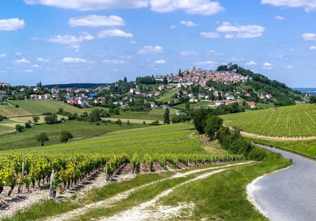 View of the town of Sancerre, France