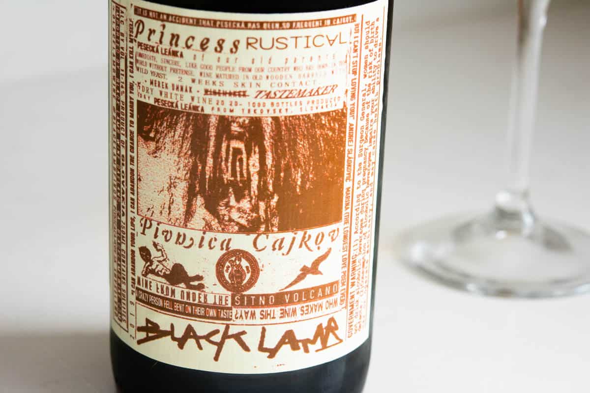 Princess Rustical wine label