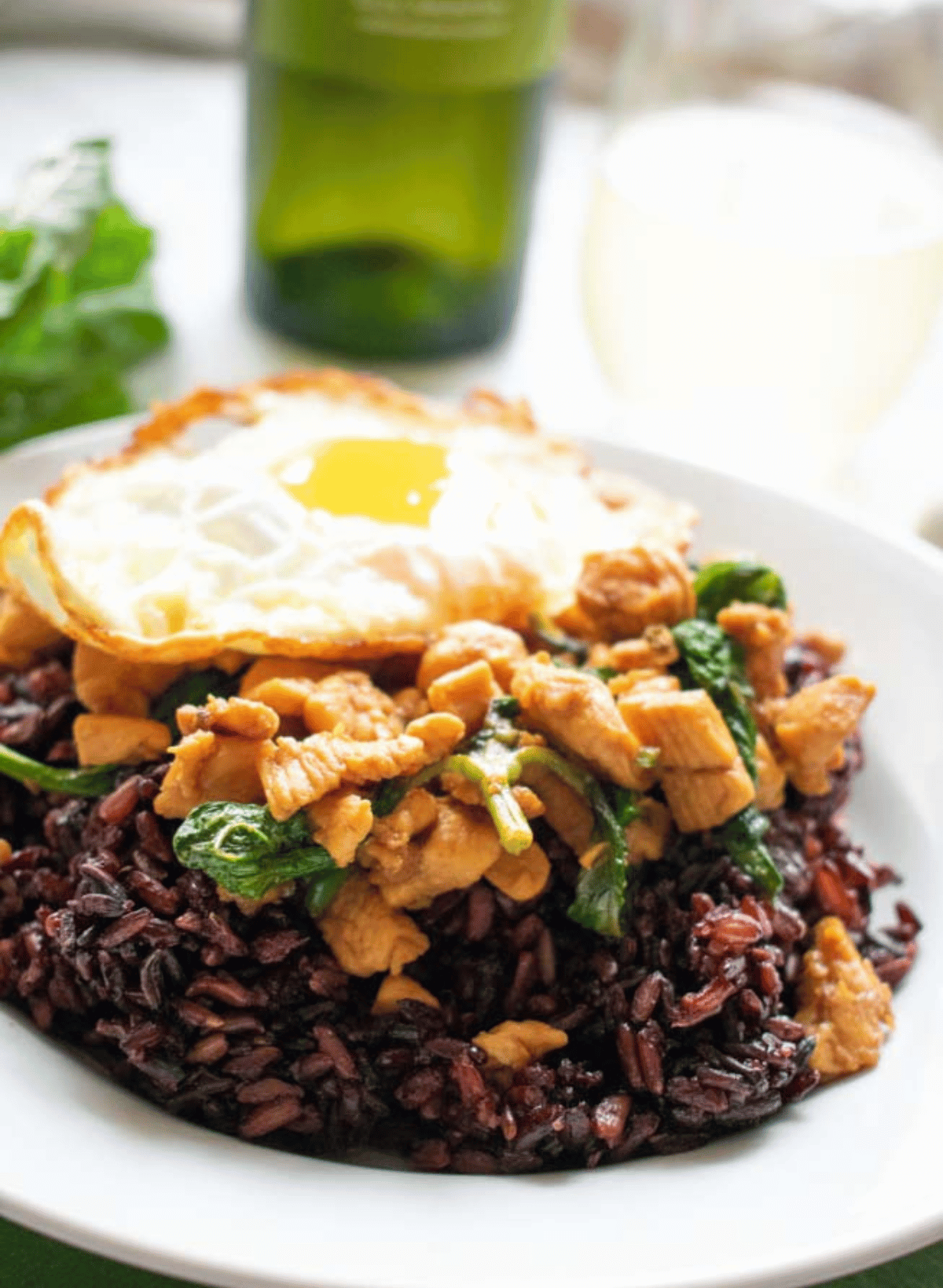 Chicken Thai Basil Sitr Fry with Forbidden Rice